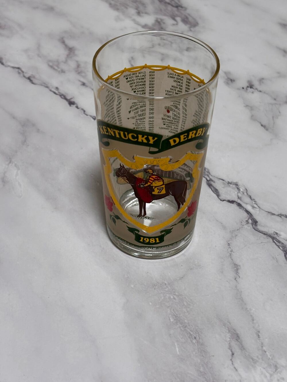 1981 Kentucky Derby Official 107 Churchill Downs Vintage Julep Glass Louisville